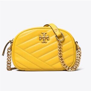 Tory Burch Yellow Kira Chevron Crossbody Bag